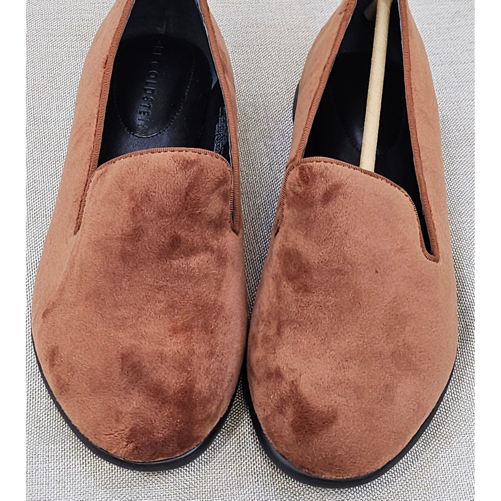 Lori Goldstein LI-Amerie Brown Faux Fur Suede Loafer Flats Women Size 9.5‎ NEW